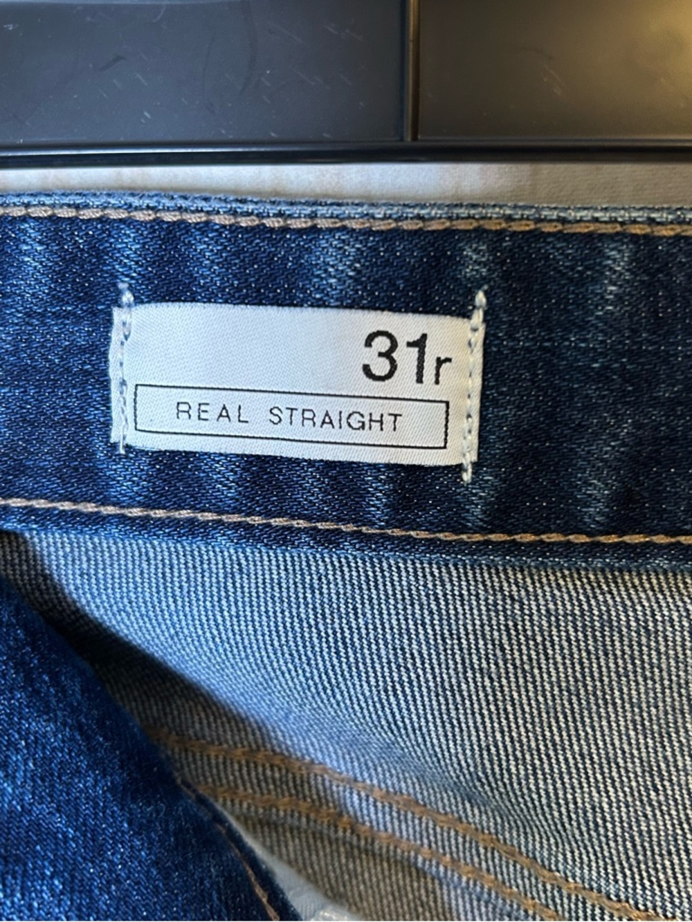 GAP Womens Jeans Sz 31 / 12 Mid Rise Straight Leg  Blue Denim Stretch Pants #225 - Picture 9 of 16